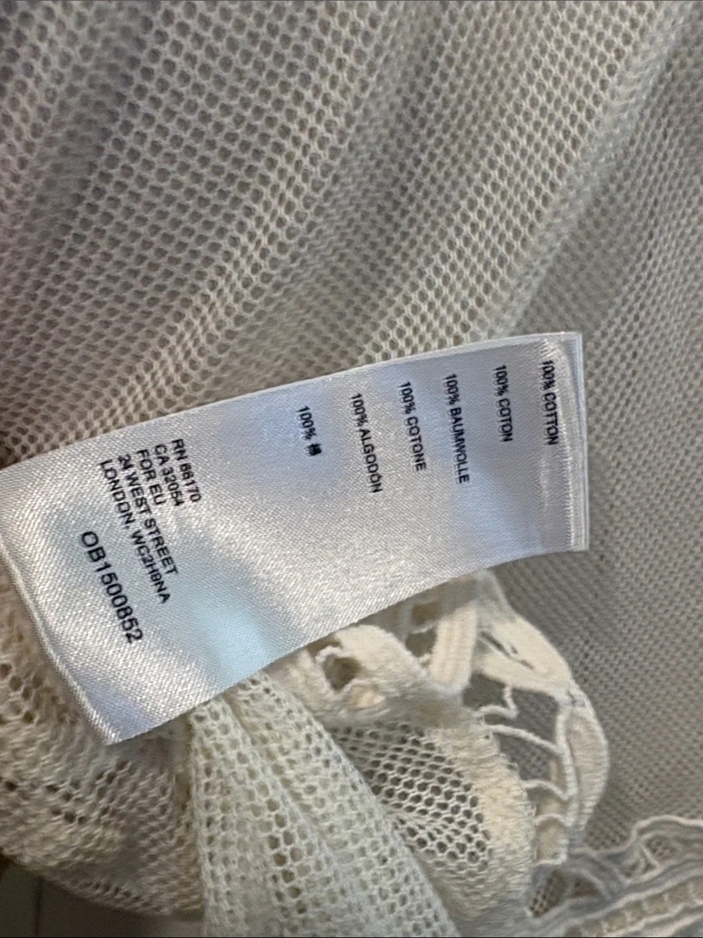 Free People I'm Pretty, Okay Top Ivory Lace size Medium